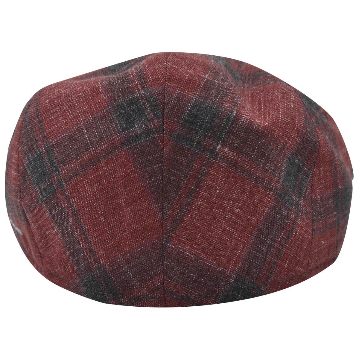 Kiton Kiton Red Black Cashmere Silk Linen Flat Cap Red / Black 001