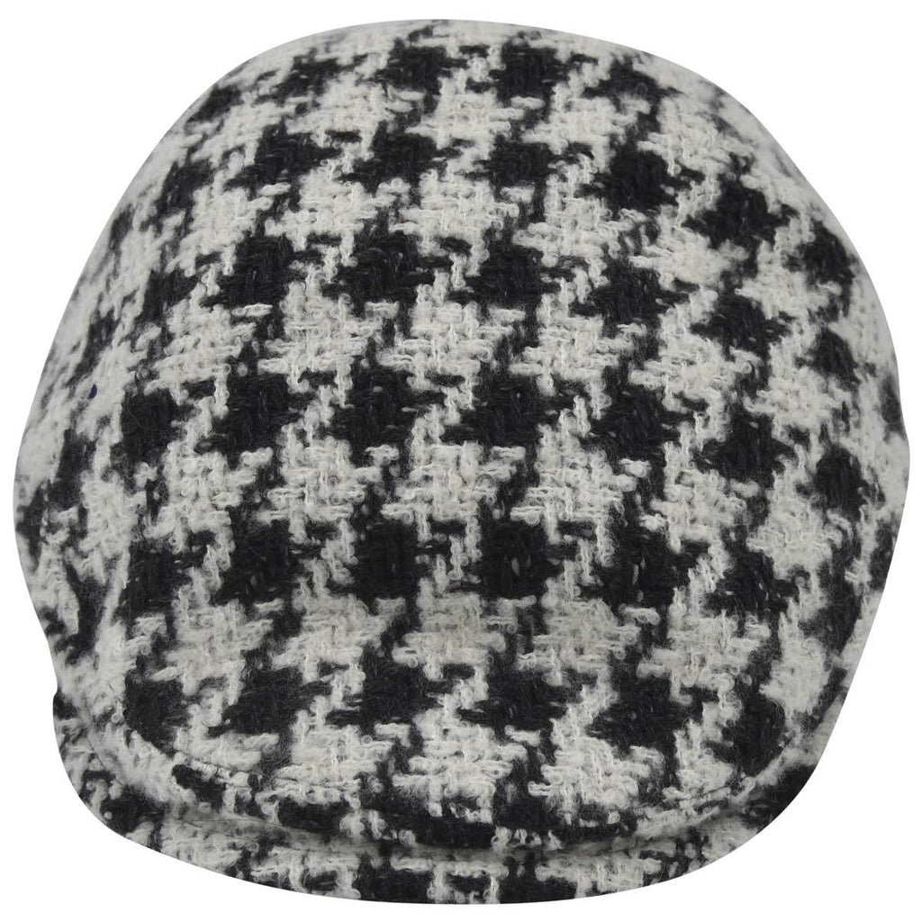 Kiton White Black Cashmere Silk Flat Cap