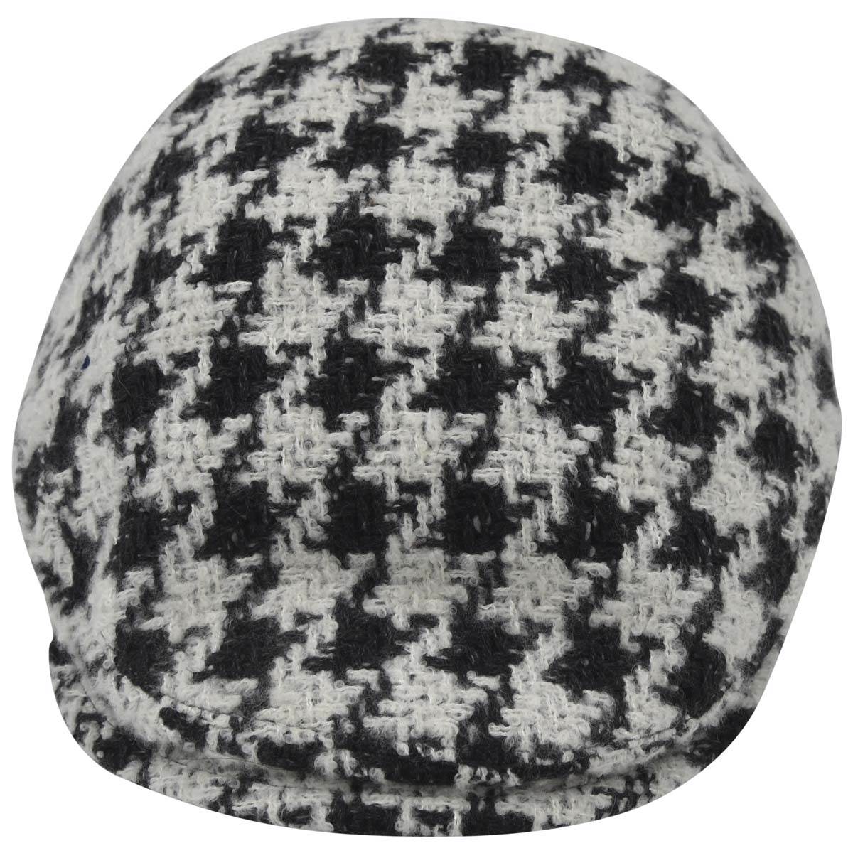 Kiton White Black Cashmere Silk Flat Cap