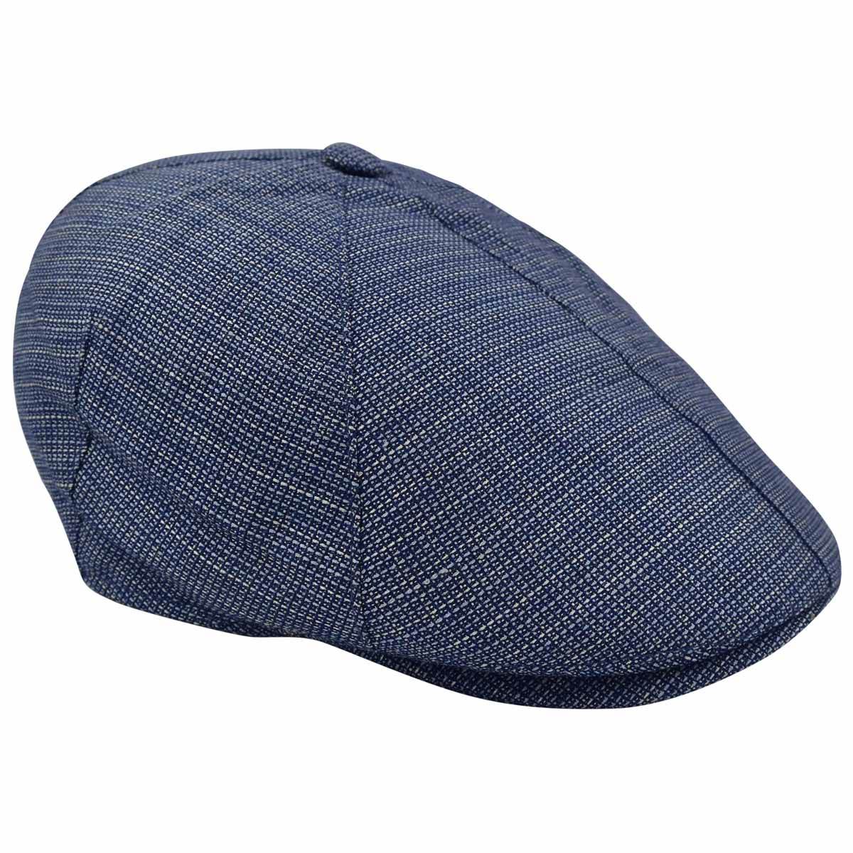 Kiton KITON Blue White Cashmere Silk Linen Flat Cap Blue/White 000