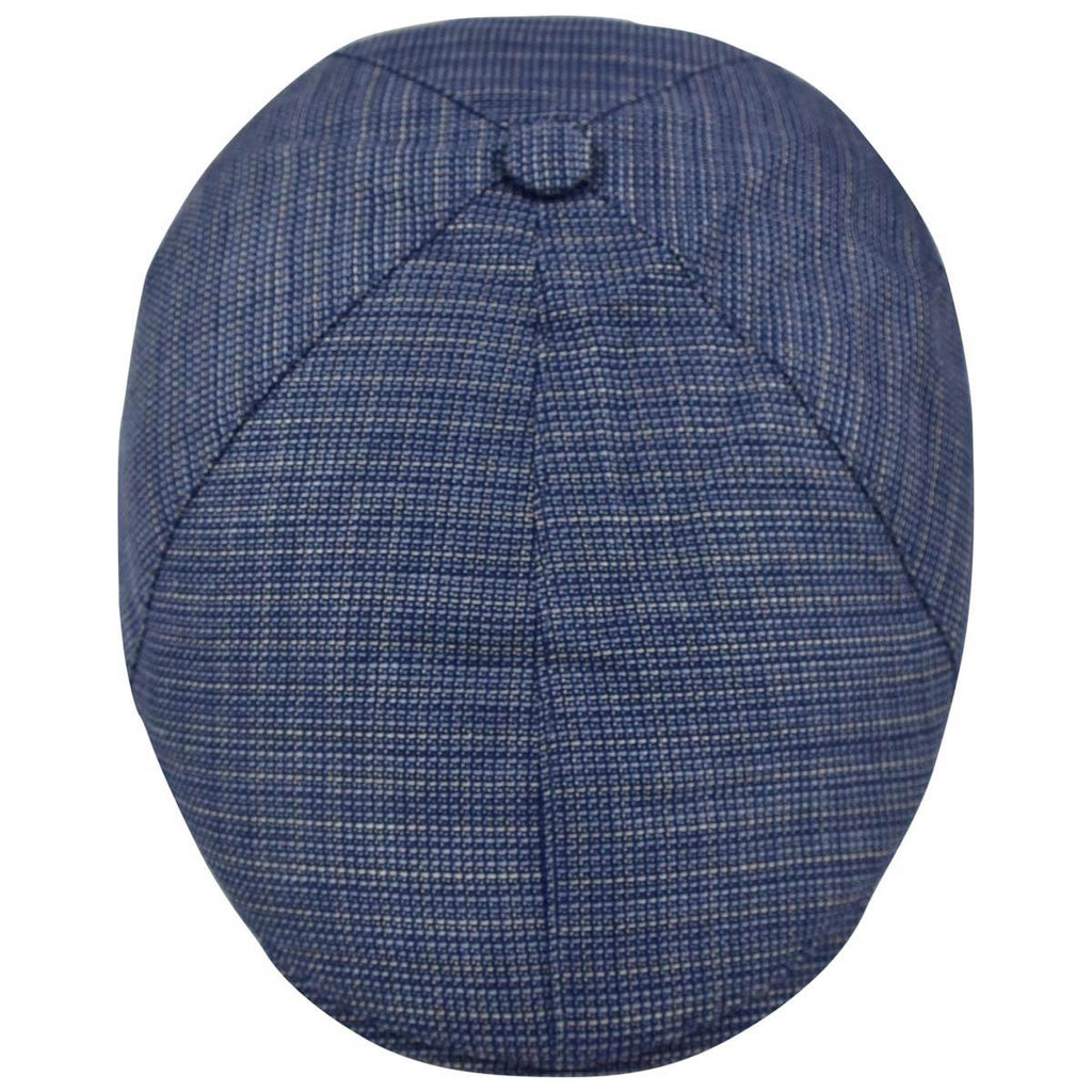 Kiton KITON Blue White Cashmere Silk Linen Flat Cap Blue/White 001