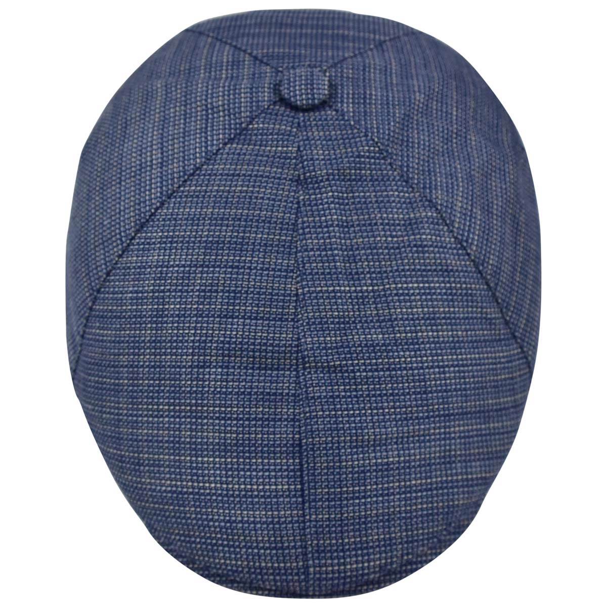 Kiton KITON Blue White Cashmere Silk Linen Flat Cap Blue/White 001