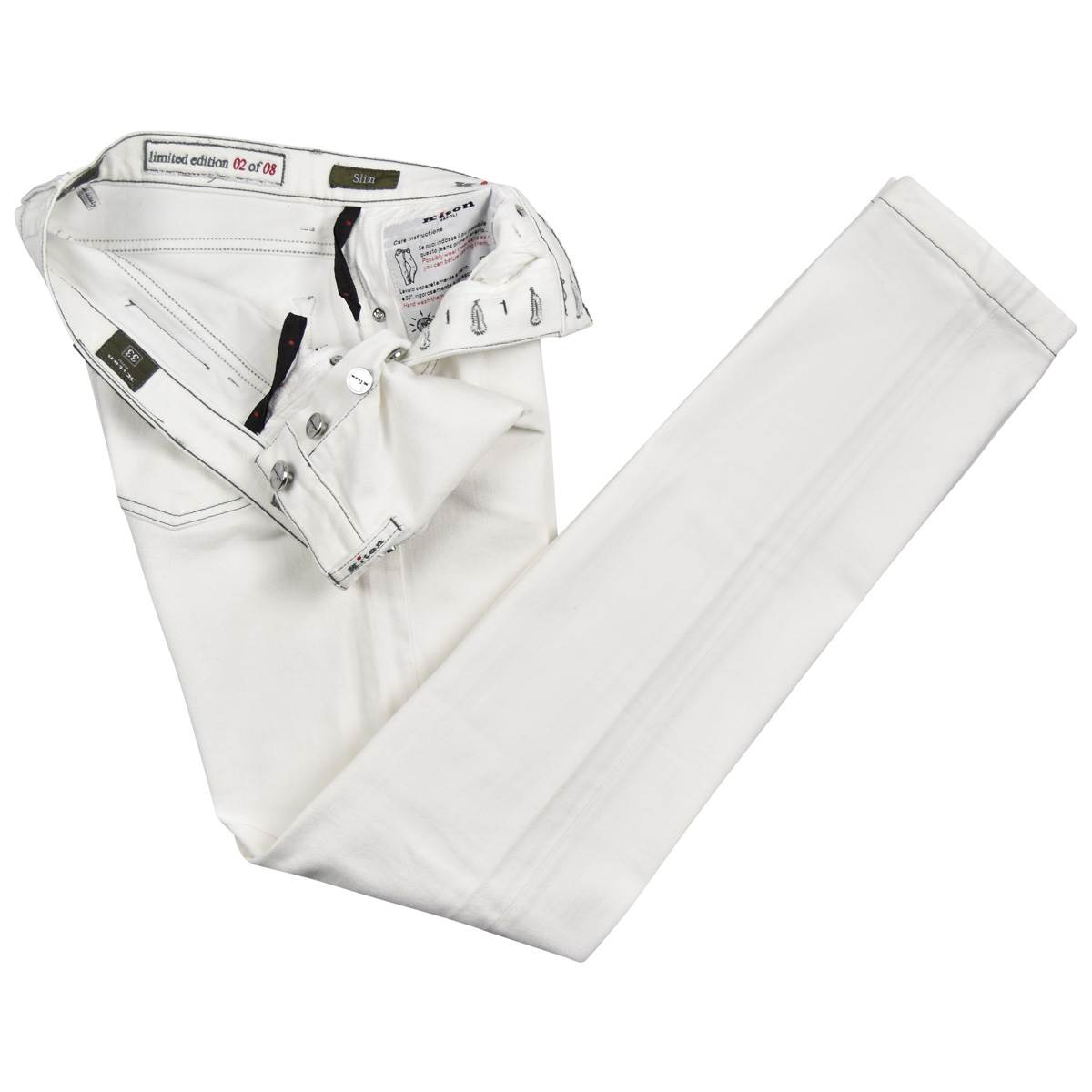 Kiton KITON White Cotton Ea Jeans Limited Edition 02 of 8 White 001