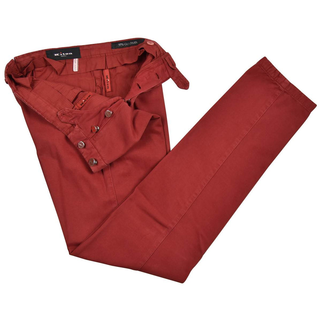 Kiton KITON Red Cotton Cashmere Jeans Red 001