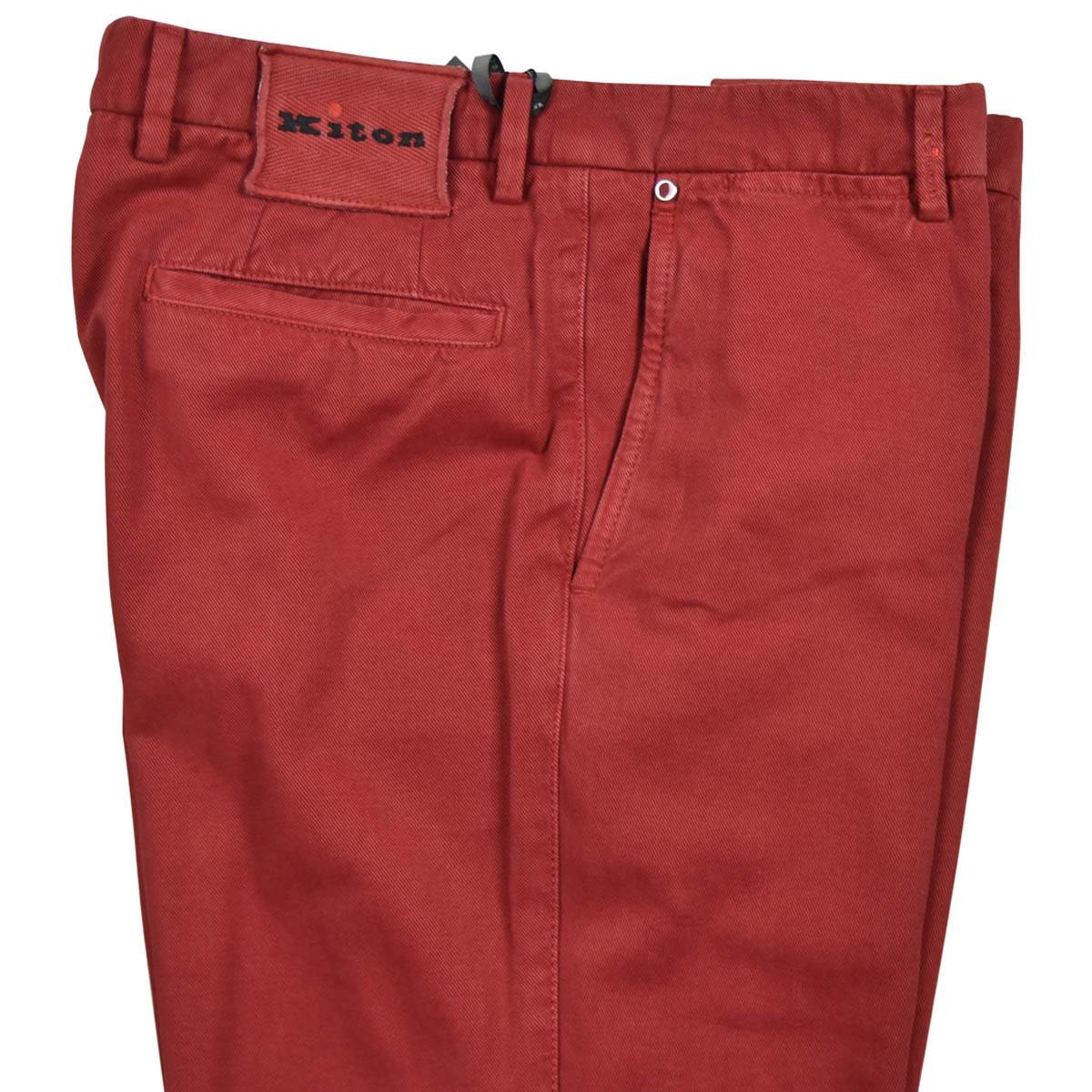 KITON Red Cotton Cashmere Jeans