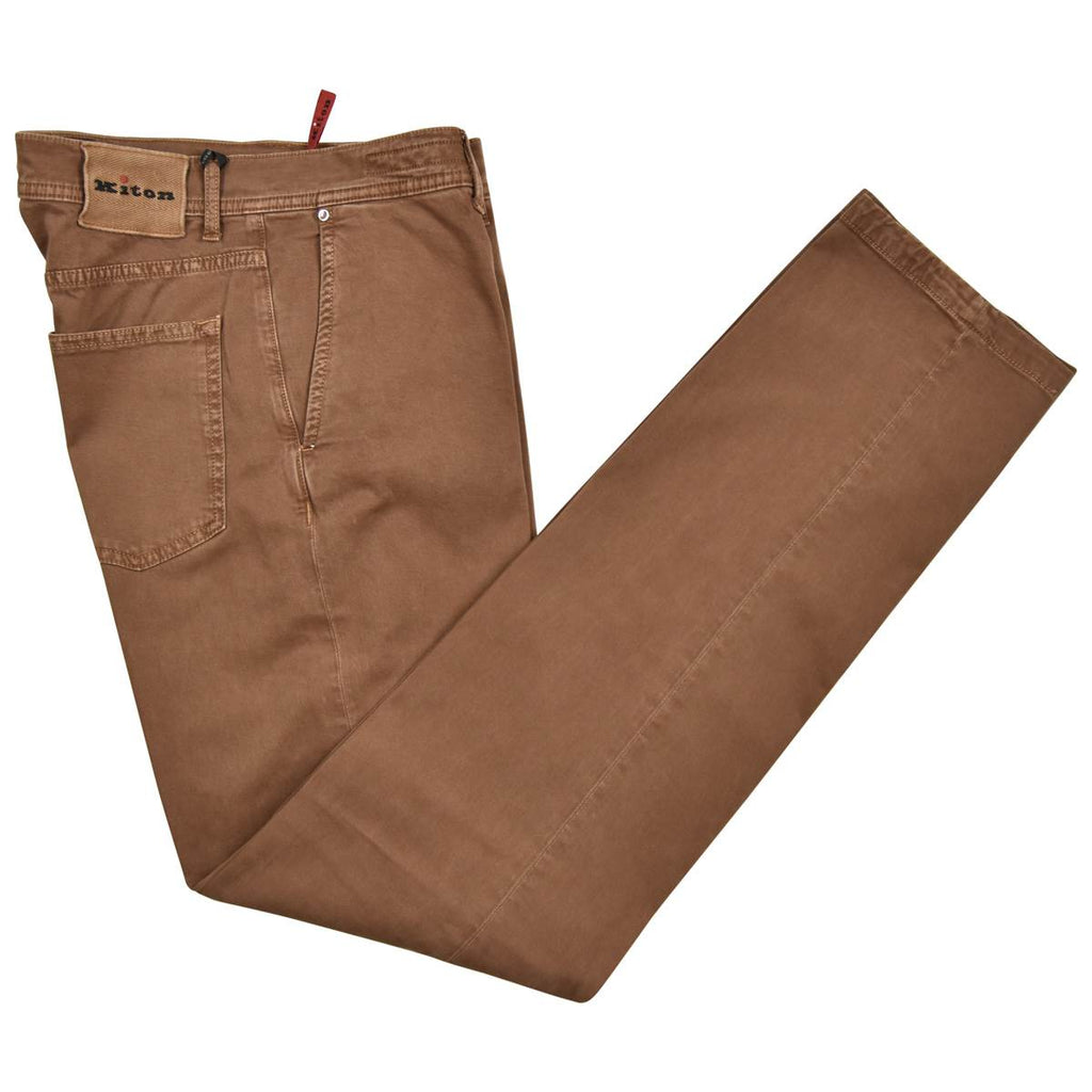 KITON Brown Cotton Cashmere Ea Pants