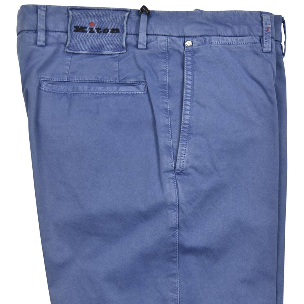 KITON Blue Cotton Ea Pants