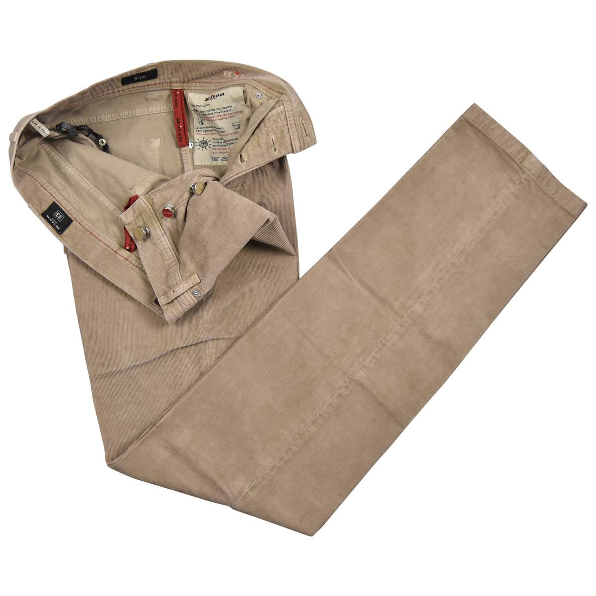 KITON Light Brown Cotton Ea Velvet Jeans