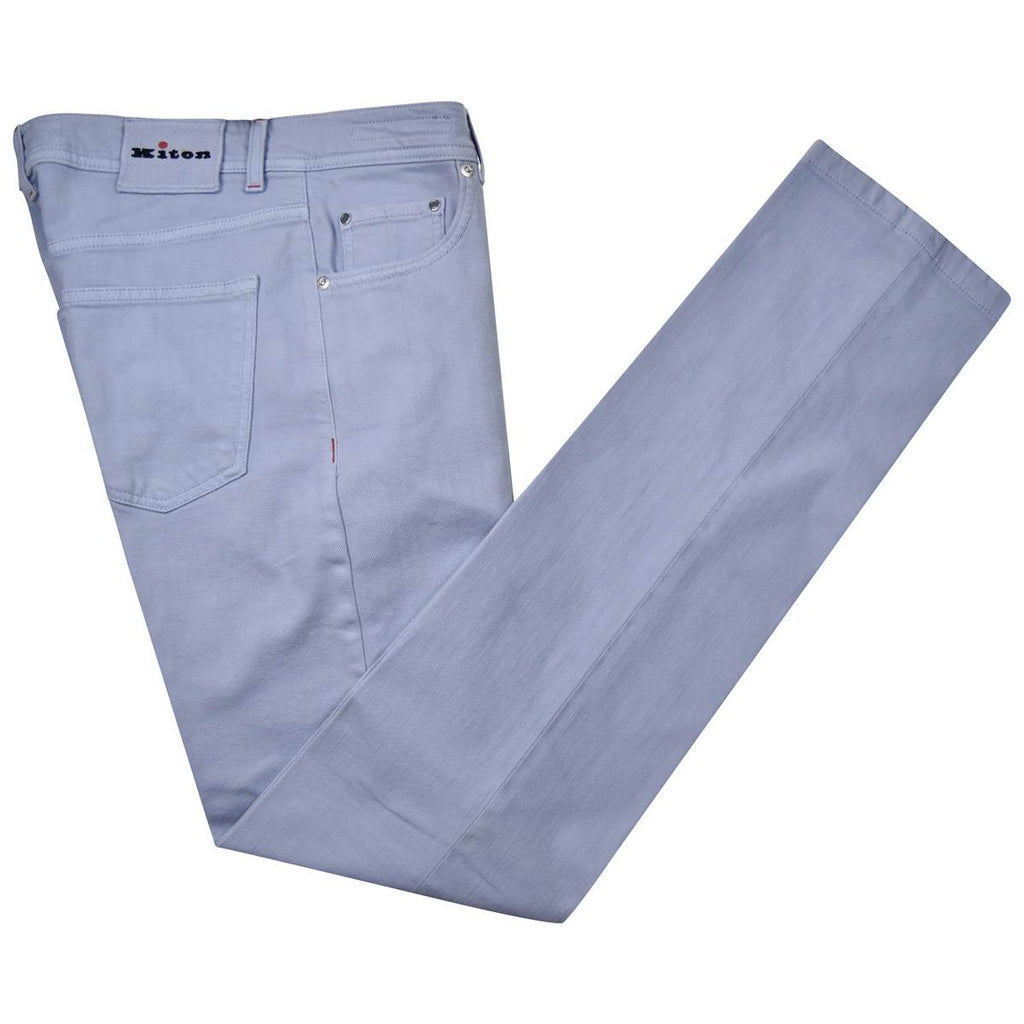 Kiton KITON Lilac Denim Cotton Ea Jeans Lilac 000