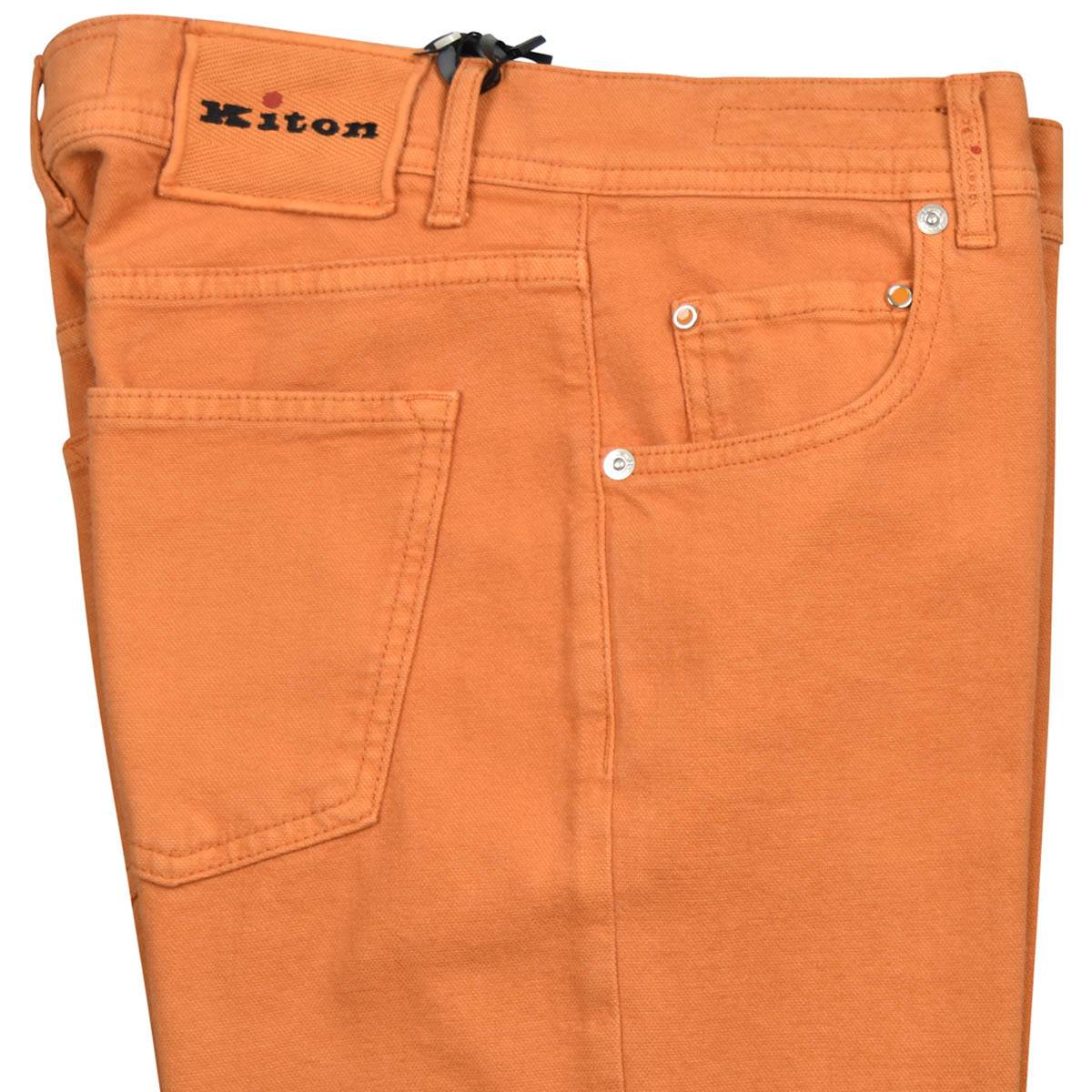 KITON Orange Cotton Wool Ea Jeans