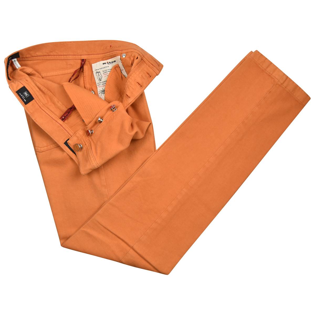 KITON Orange Cotton Wool Ea Jeans