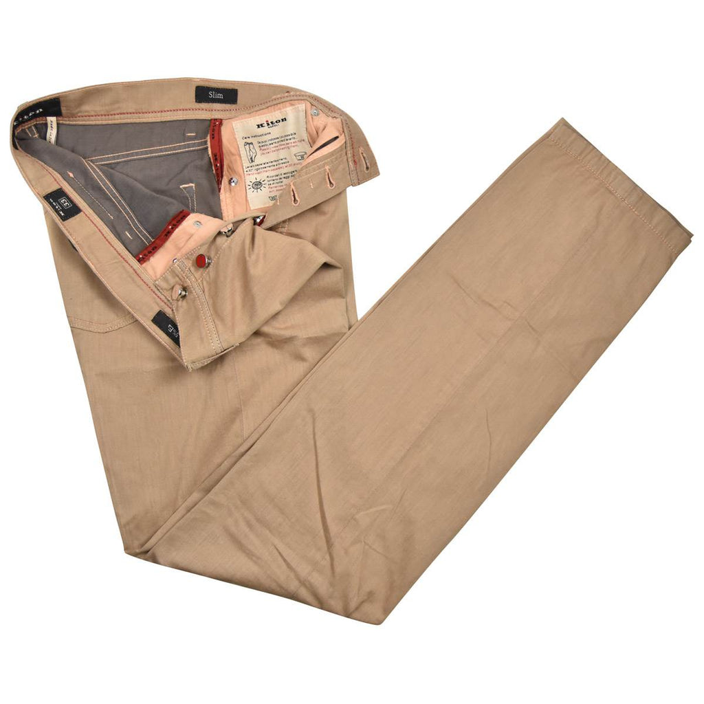 Kiton KITON Light Brown Cotton Ea Jeans Light Brown 001