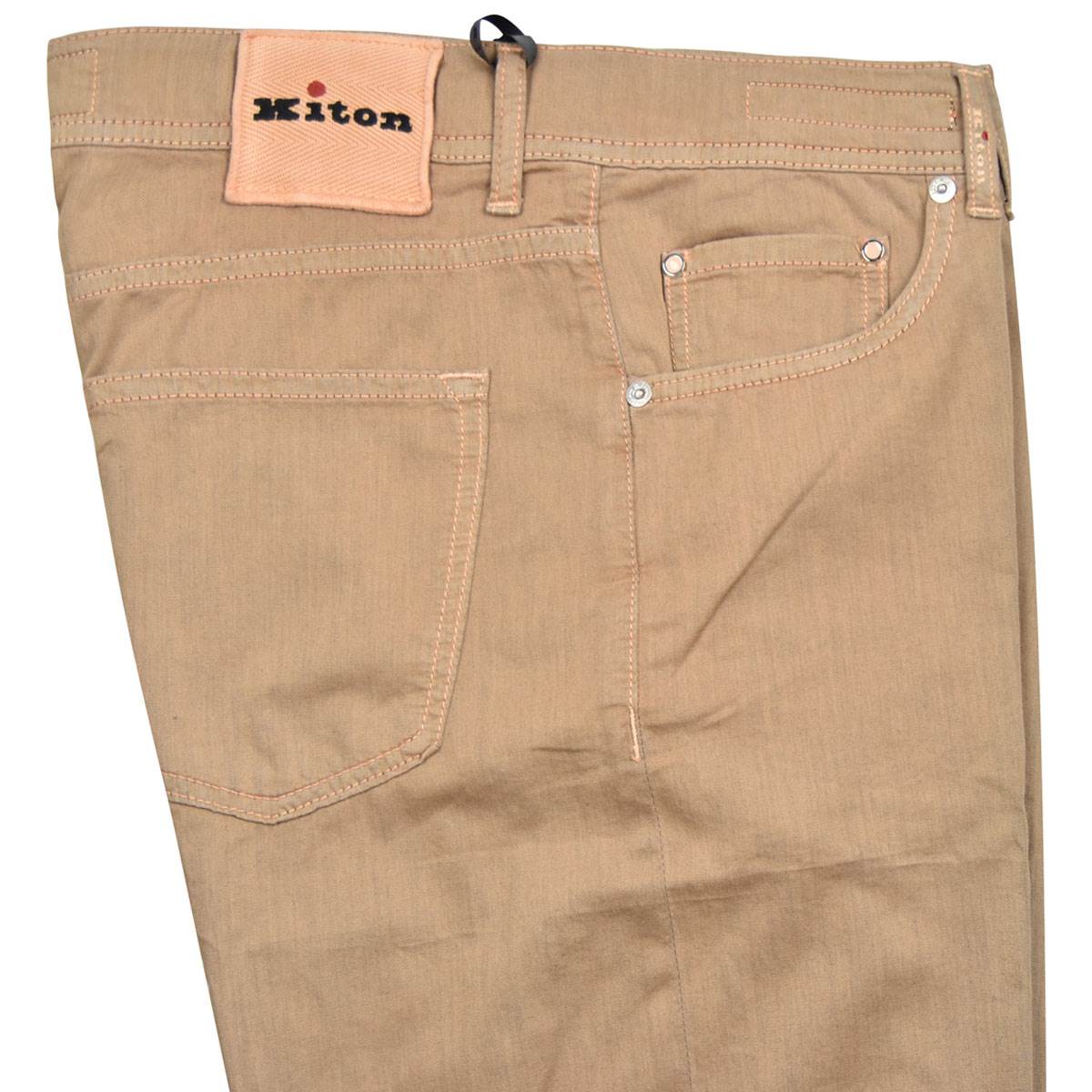 KITON Light Brown Cotton Ea Jeans