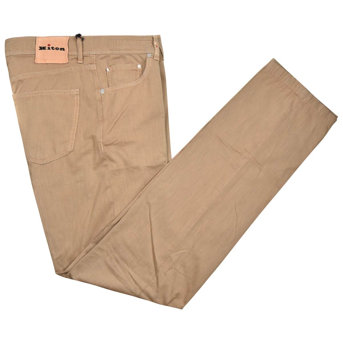 KITON Light Brown Cotton Ea Jeans