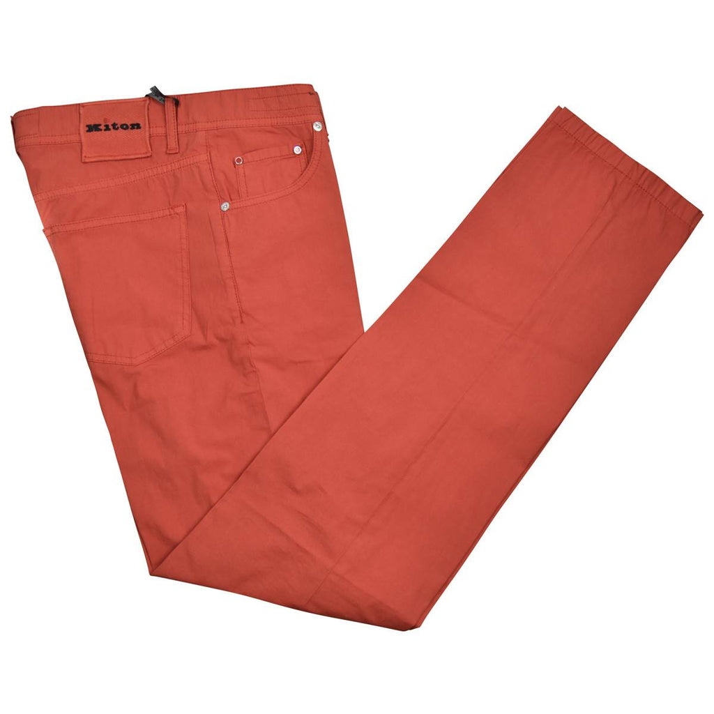 KITON Red Cotton Ea Jeans