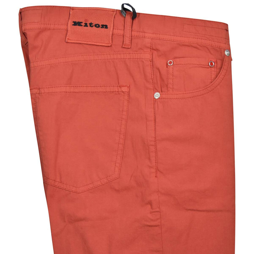 KITON Red Cotton Ea Jeans