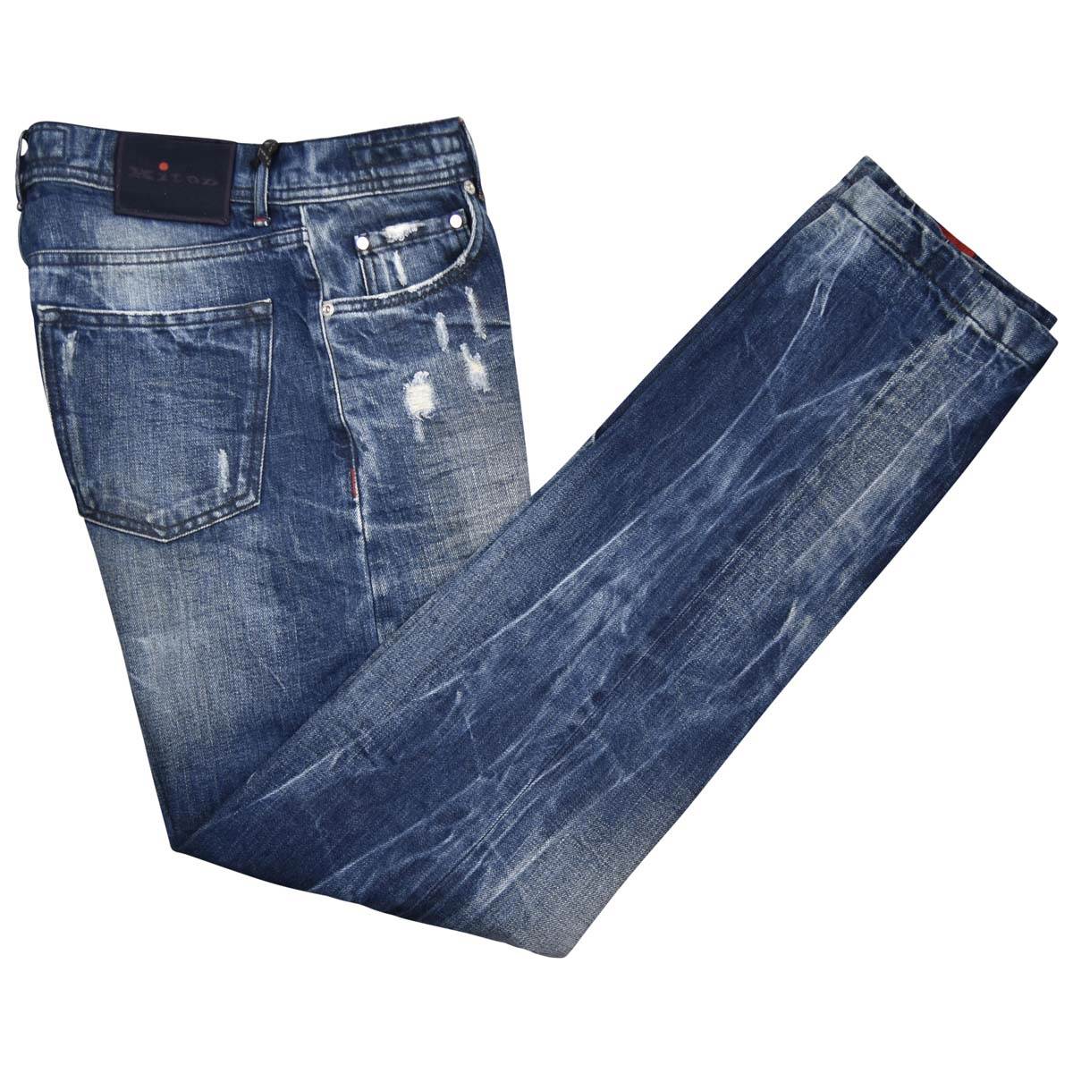 KITON Blue Cotton Jeans