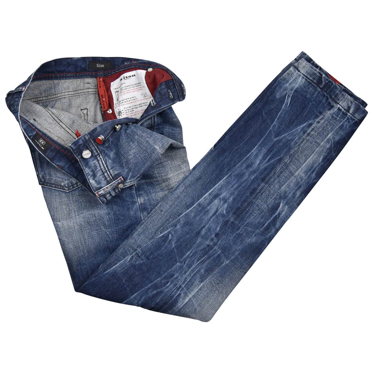 KITON Blue Cotton Jeans