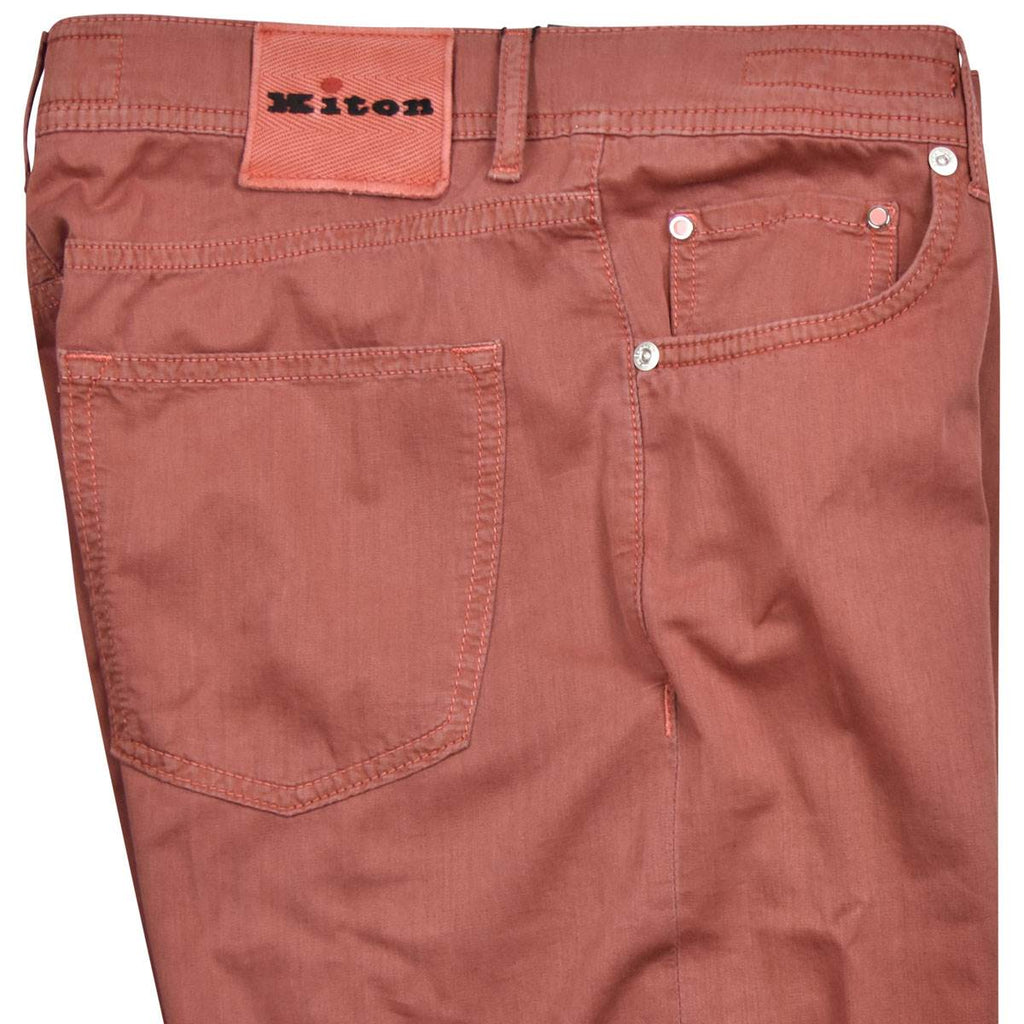 KITON Red Cotton Ea Jeans