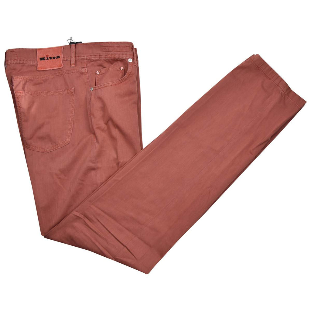 KITON Red Cotton Ea Jeans
