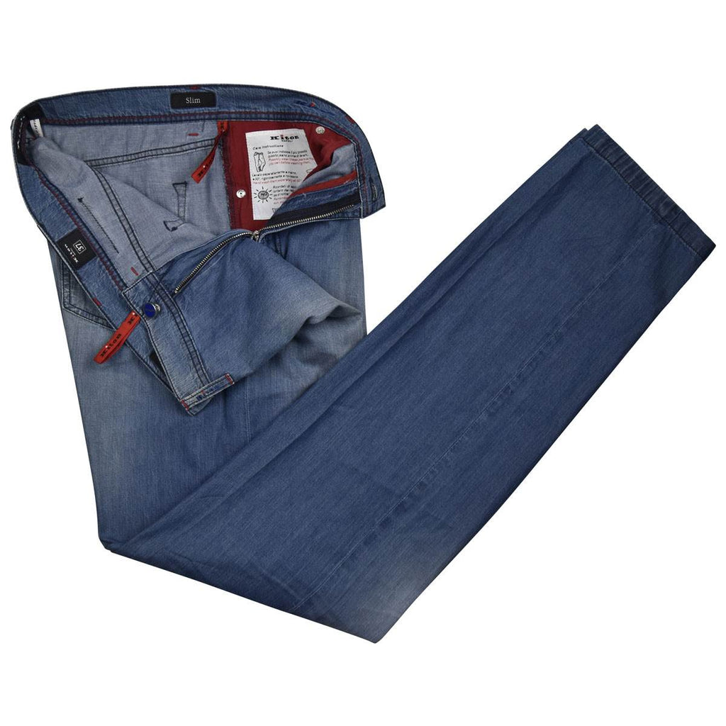 KITON Blue Cotton Jeans