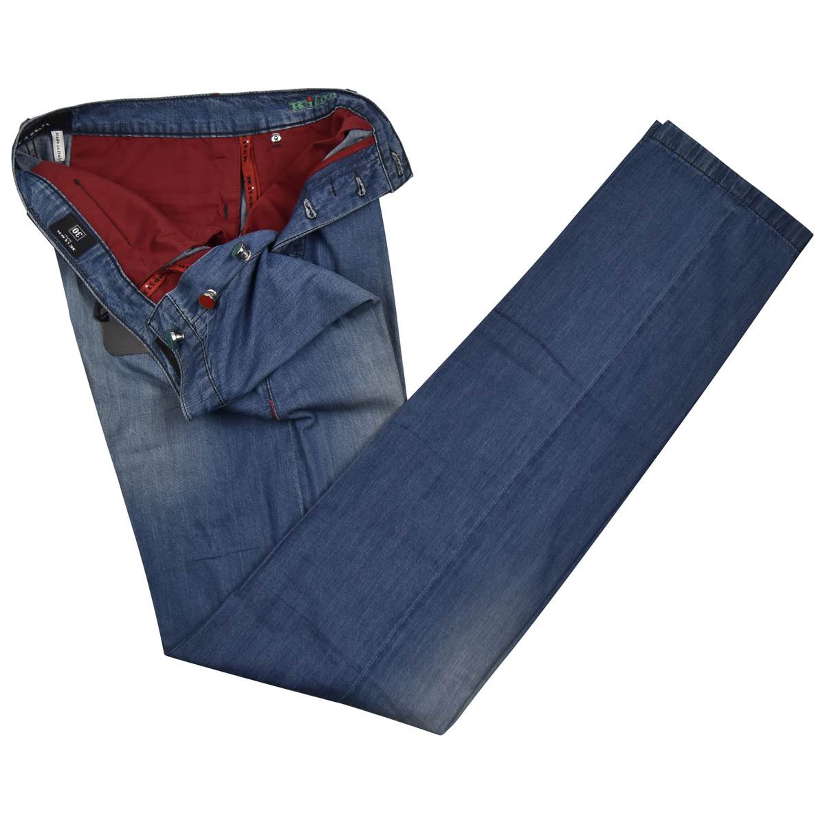 KITON Blue Cotton Jeans