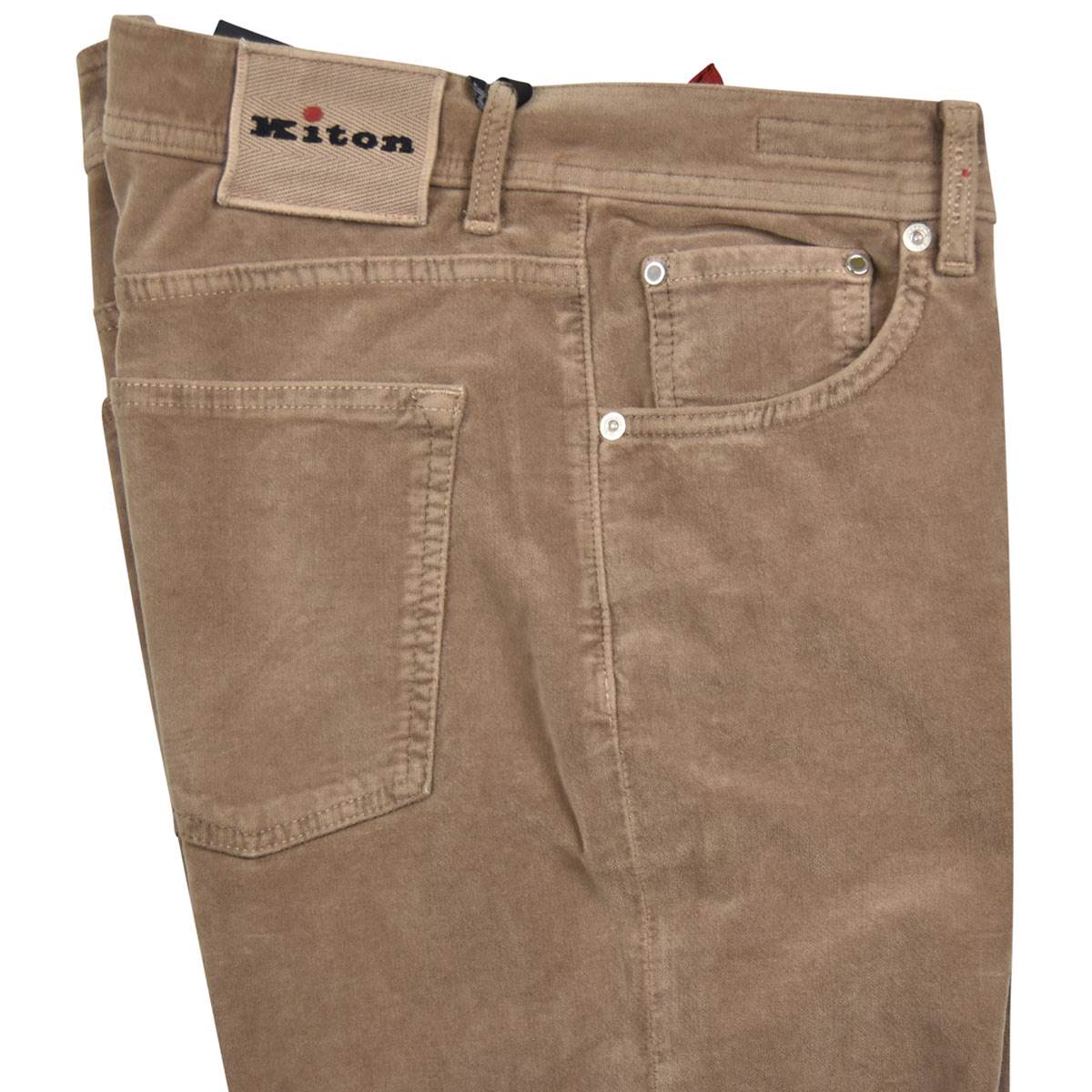 KITON Light Brown Cotton Ea Jeans