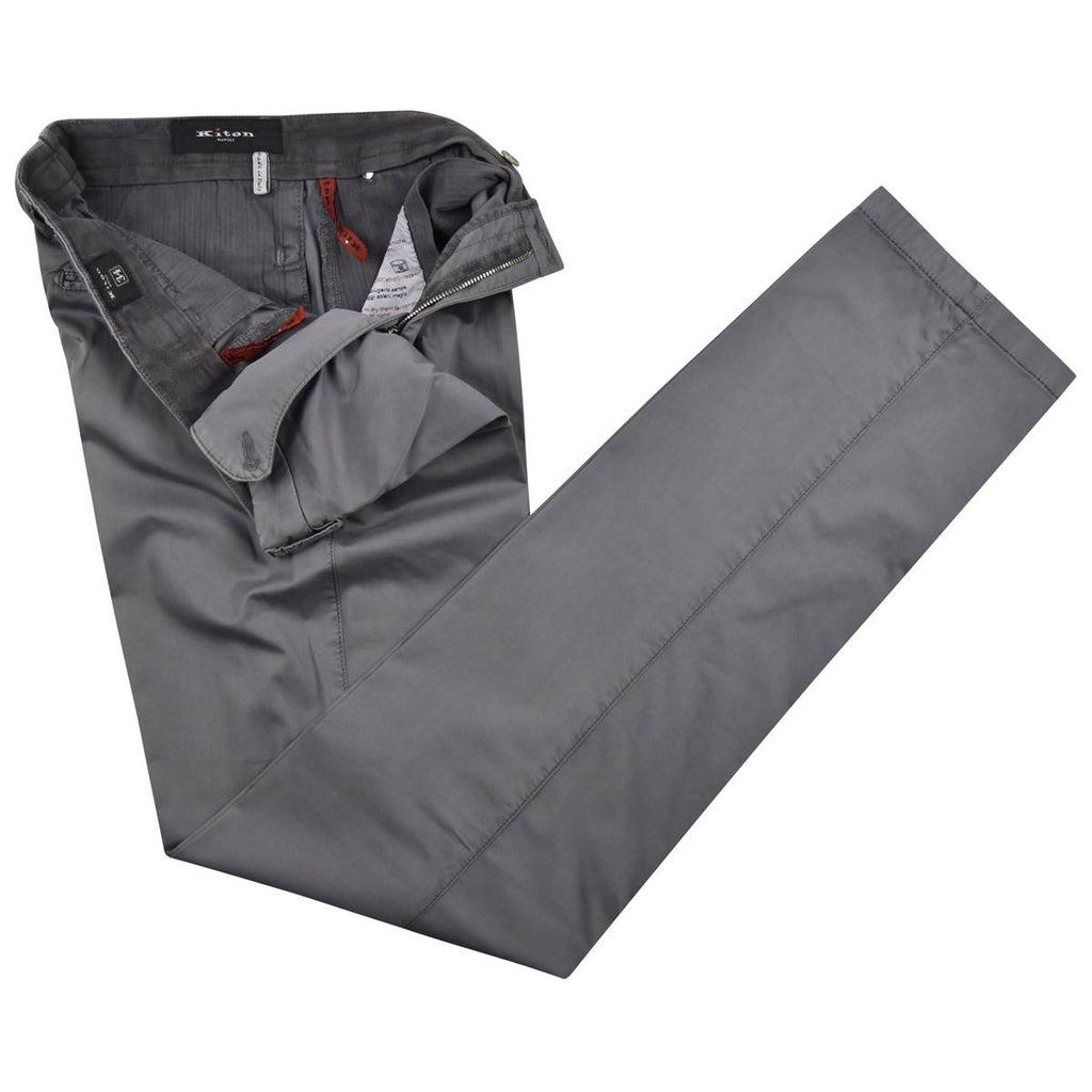 Kiton KITON Gray Cotton Ea Pants Gray 001