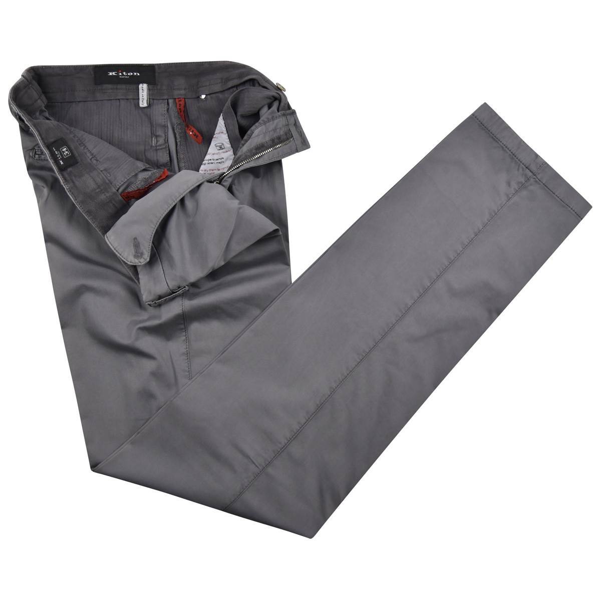 Kiton KITON Gray Cotton Ea Pants Gray 001