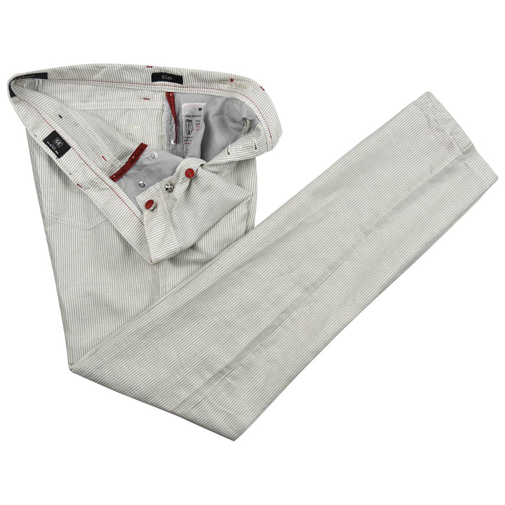 KITON Green White Linen Jeans