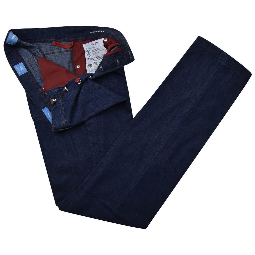 KITON Blue Cotton Jeans