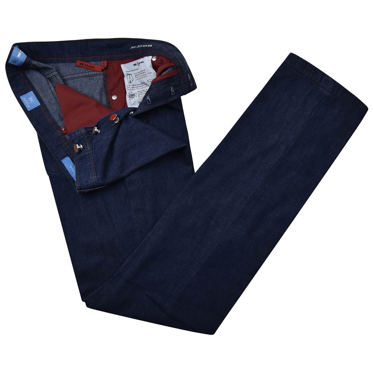 KITON Blue Cotton Jeans