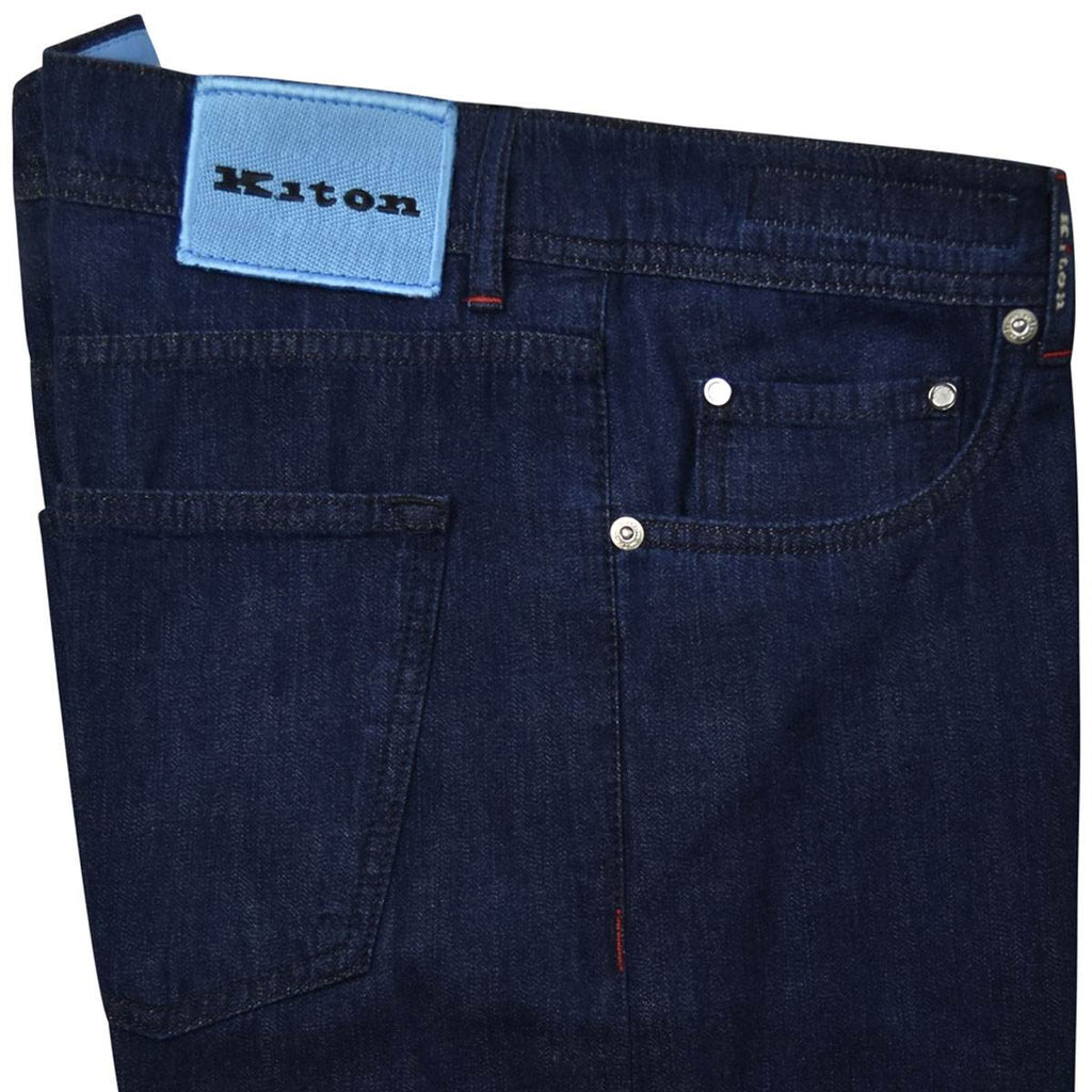 KITON Blue Cotton Jeans