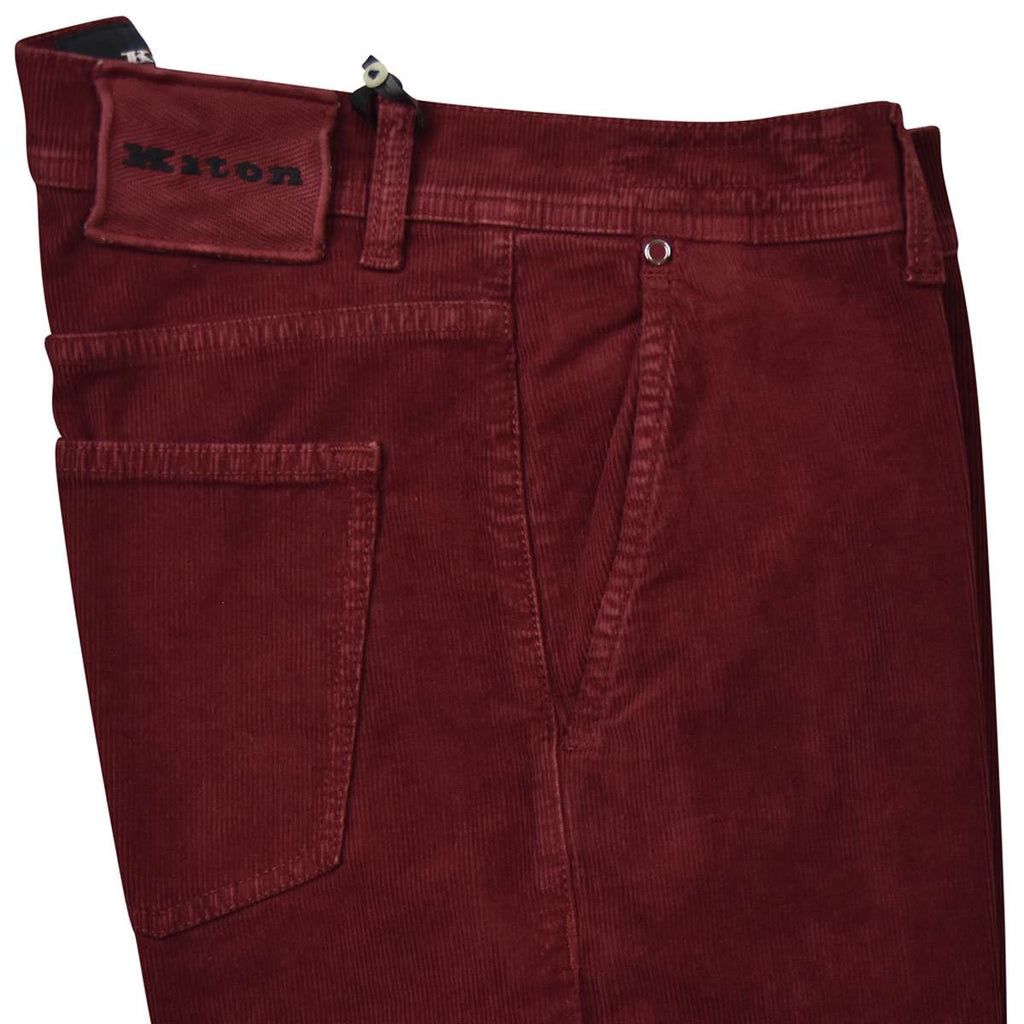 KITON Red Cotton Ea Jeans