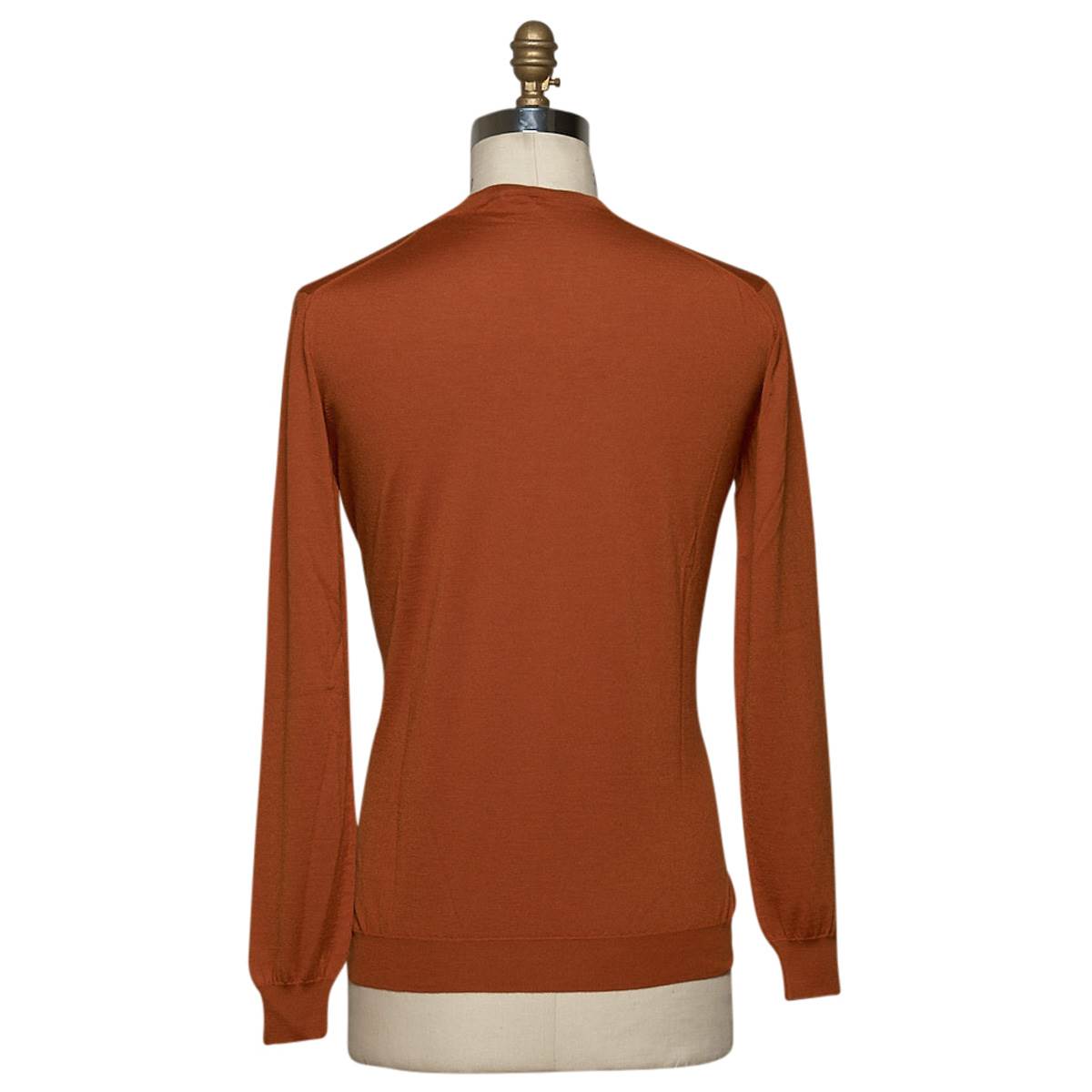 KITON Orange Cashmere Silk Sweater