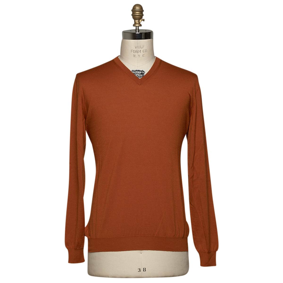 KITON Orange Cashmere Silk Sweater