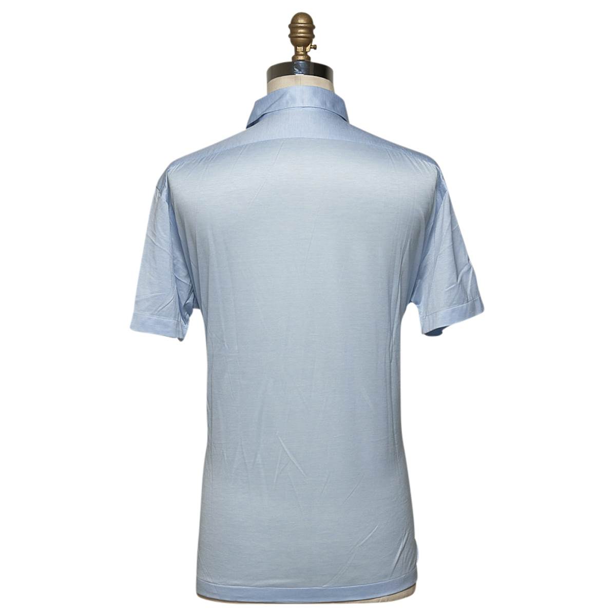 KITON Light Blue Cotton Polo