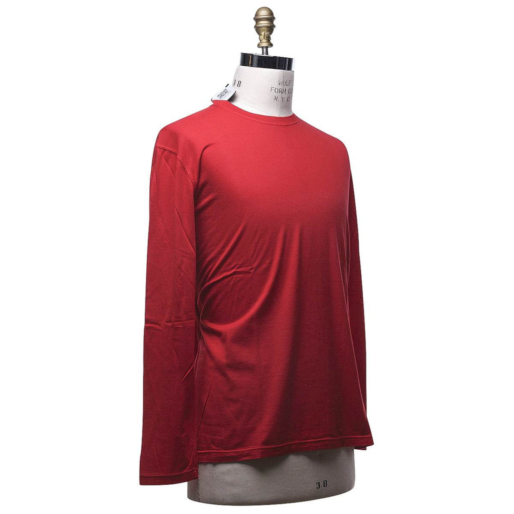 KITON Red Cotton Sweater Crewneck