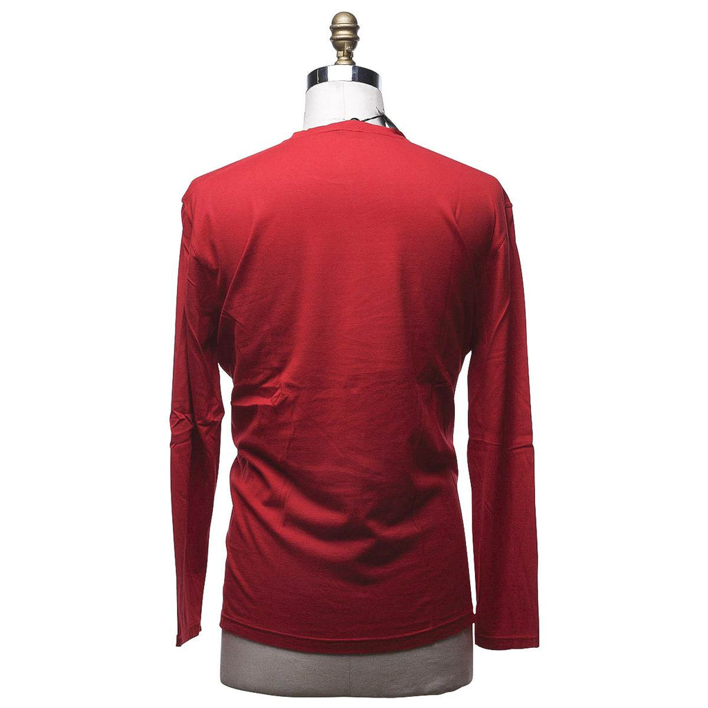 KITON Red Cotton Sweater Crewneck
