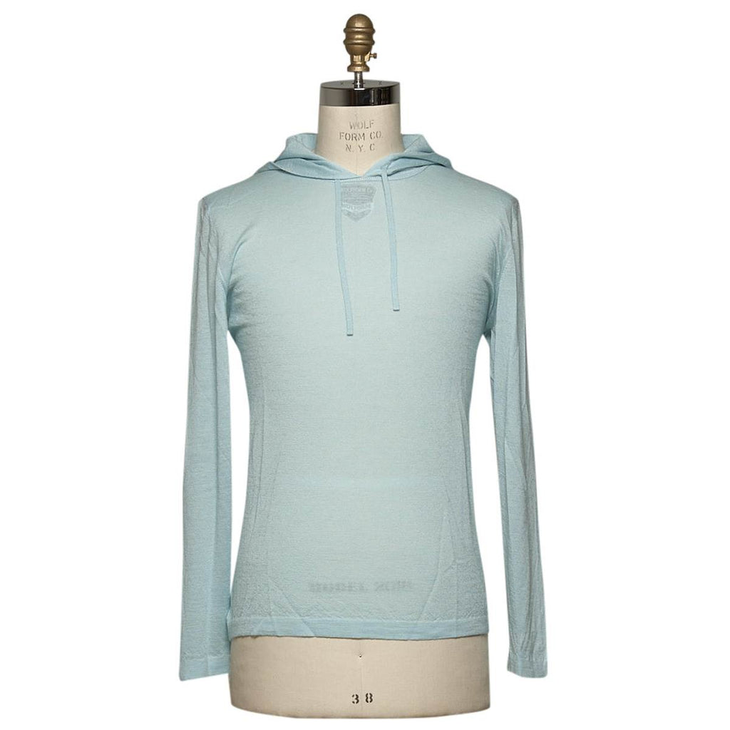 Kiton KITON Light Blue Cashmere Silk hemp Sweater Light Blue 000
