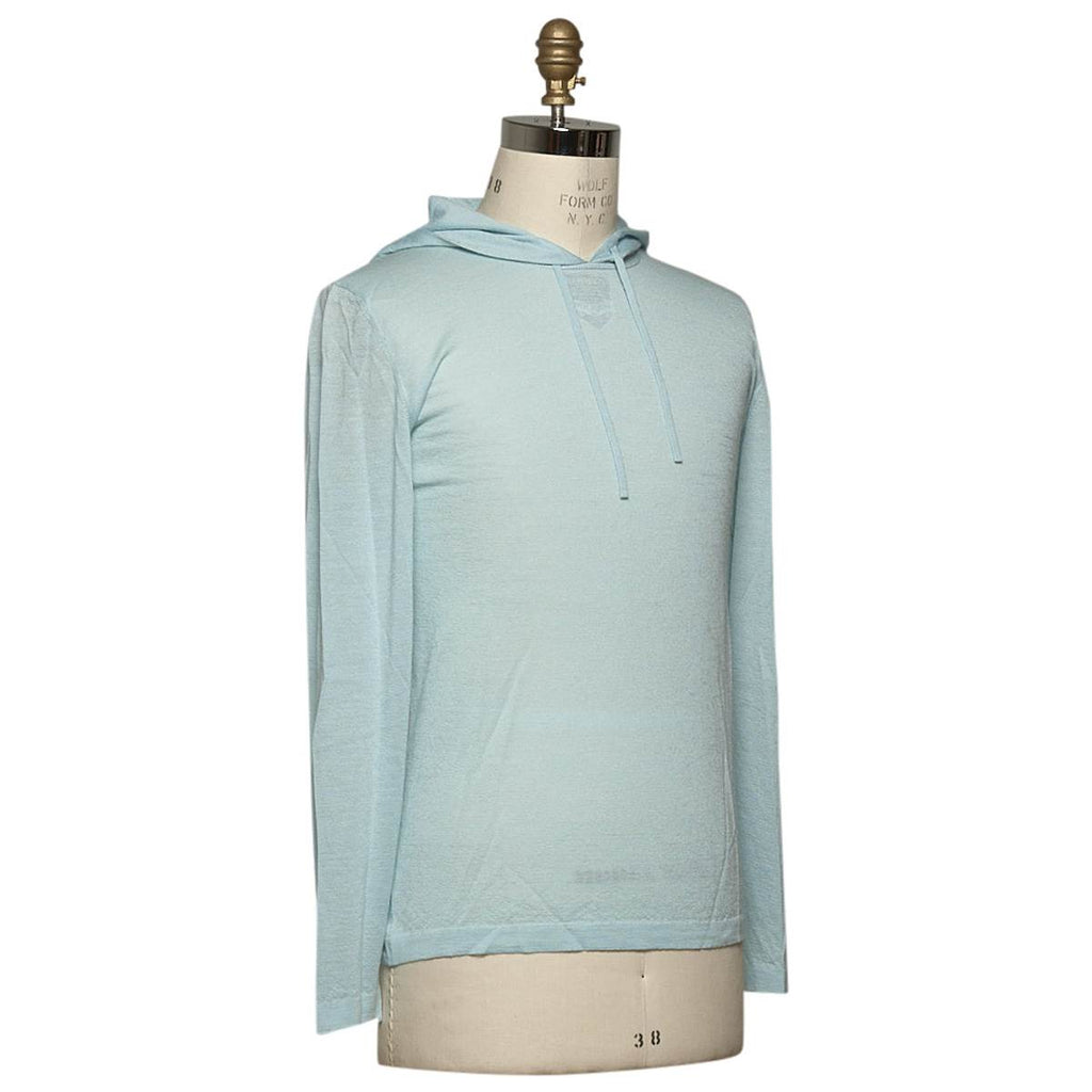Kiton KITON Light Blue Cashmere Silk hemp Sweater Light Blue 001