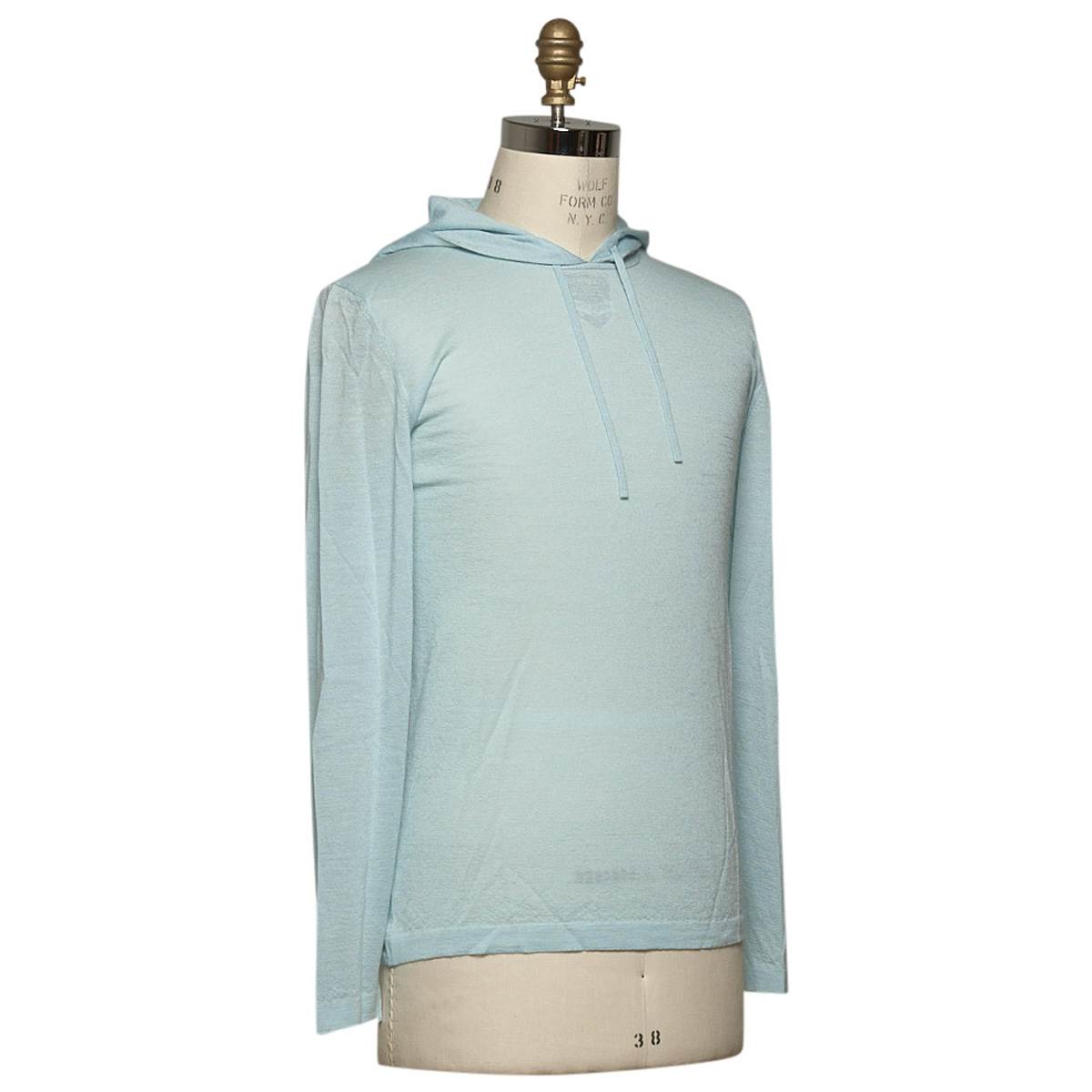 Kiton KITON Light Blue Cashmere Silk hemp Sweater Light Blue 001