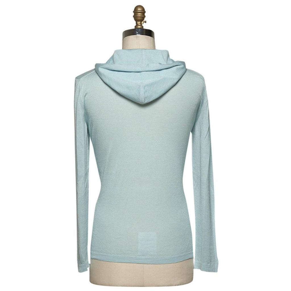 KITON Light Blue Cashmere Silk hemp Sweater