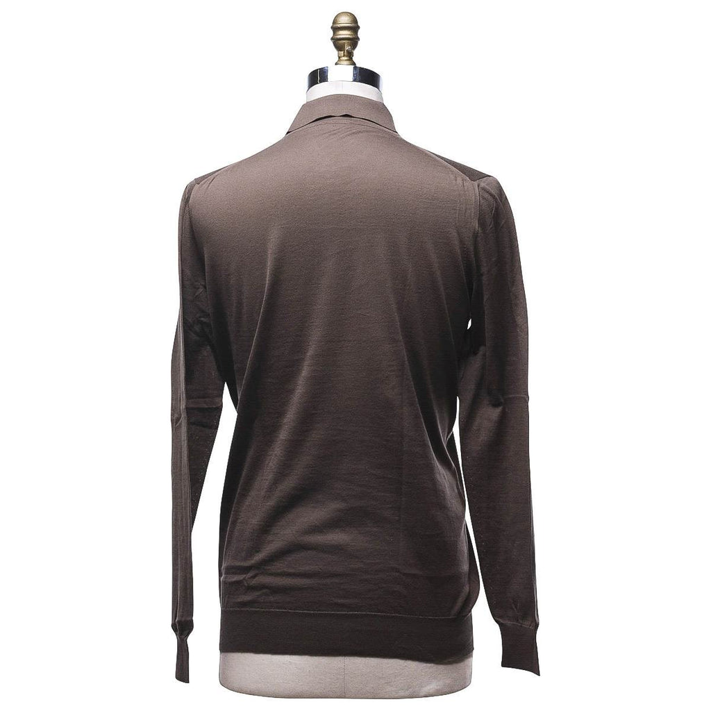 KITON Beige Cotton Sweater Polo