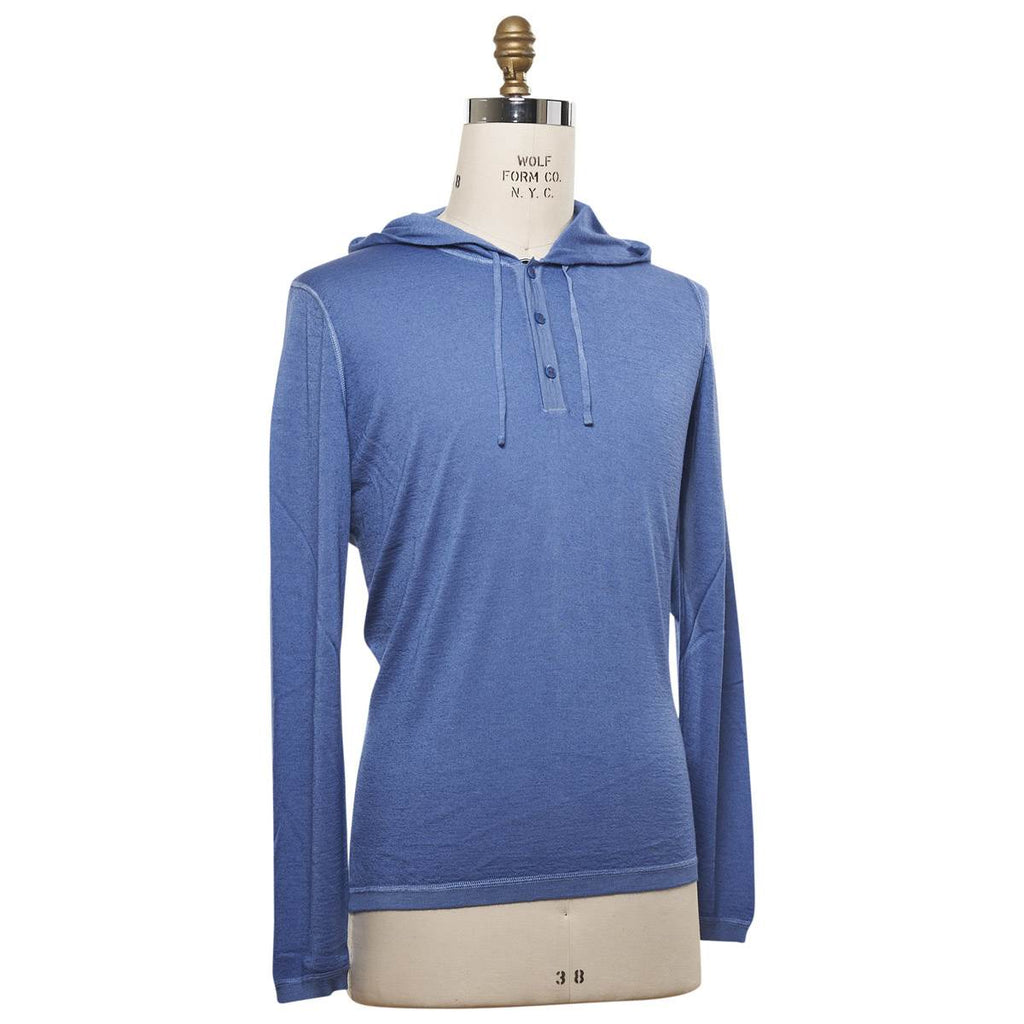 KITON Blue Cashmere Silk Sweater