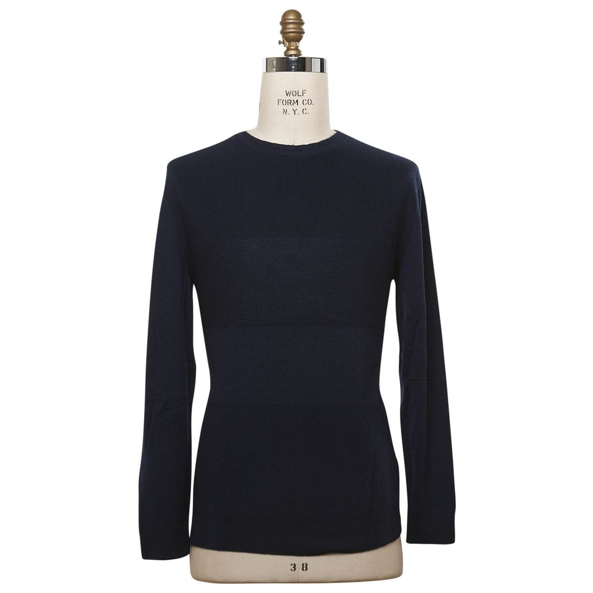 Kiton KITON Blue Cashmere Silk Sweater Crewneck Blue 000