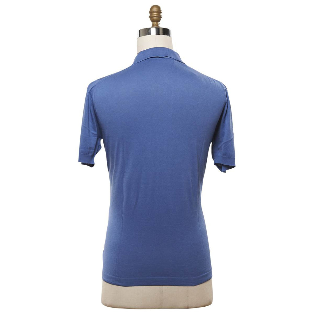 KITON Blue Cotton Polo