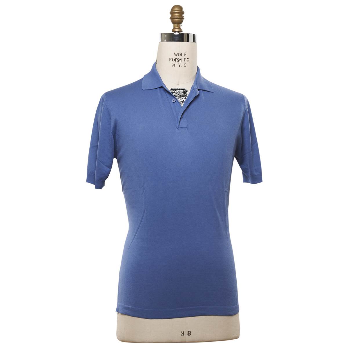 KITON Blue Cotton Polo
