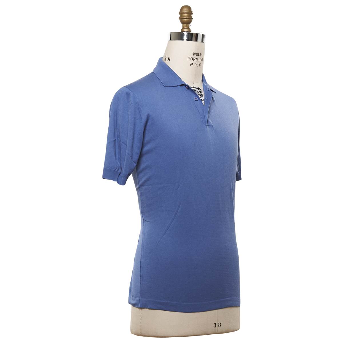 KITON Blue Cotton Polo