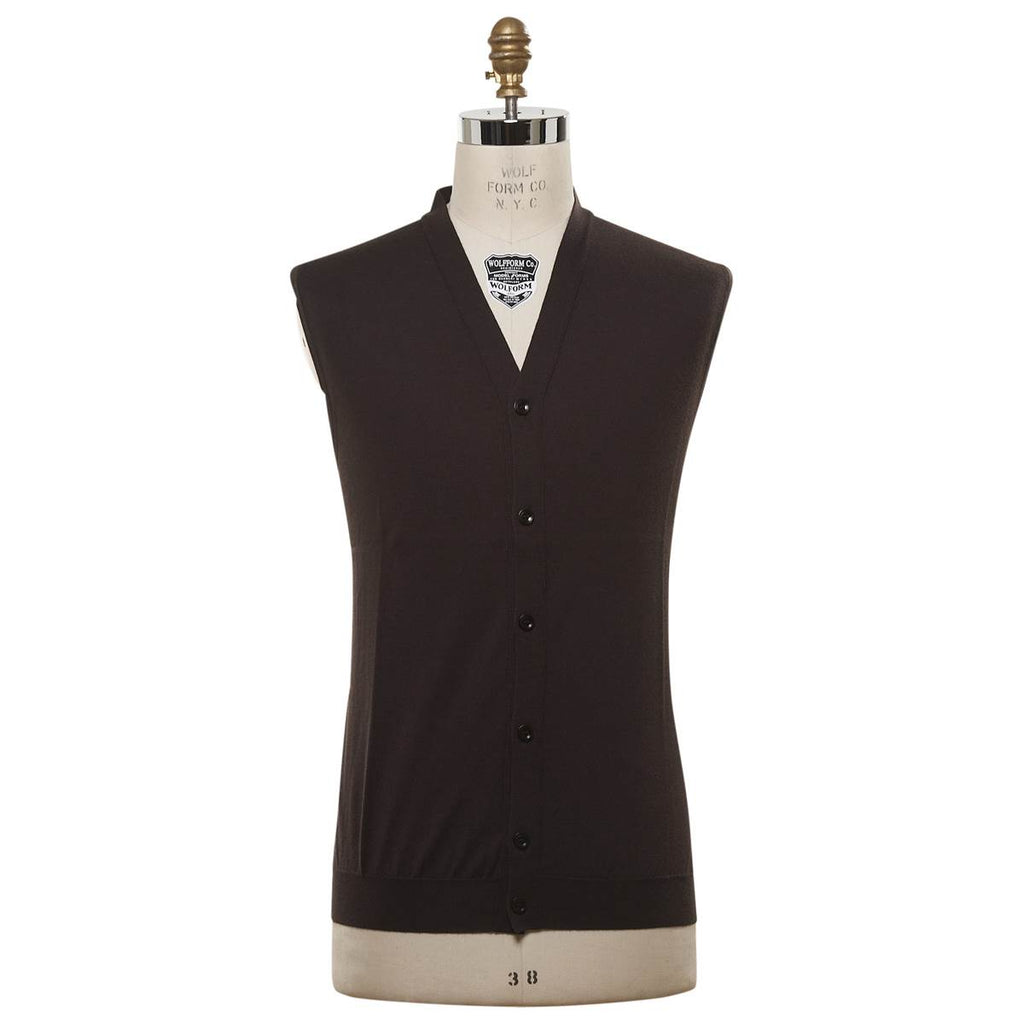 KITON Brown Cashmere Silk Gilet